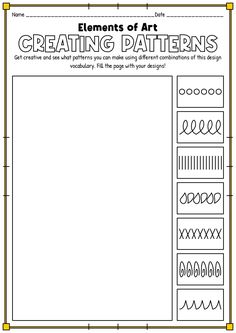 an art project for kids to make their own patterns