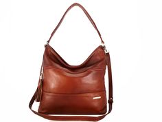 "Cognac Slouchy Tote Bag, Leather Purse, leather bag with zipper, Cognac Handbag for Women, Soft Leather Bag , Large leather Oversized bag The bag has a shoulder or hand strap. The bag can also be worn over the shoulder thanks to the adjustable strap. On the front of the bag there is a zippered pocket. A practical pocket on the back. The whole bag is fastened with a zipper. The bag has a lining, a phone pocket inside and a zip. The bag is medium in size. You can put cosmetics, books, magazines, Cognac Hobo Bag For Travel, Cognac Bucket Bag With Handle Drop, Cognac Crossbody Hobo Bag, Cognac Handbag, Slouchy Tote Bag, Slouchy Tote, Large Hobo Bag, Slouchy Bag, Large Leather Tote Bag