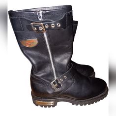 Red Wings Womens Biker Moto Boot Harley Davidson Style Harley Davidson Style, Wing Shoes, Red Wing Shoes, Red Wing, Lady Biker, Red Wings, Moto Boots, Shoes Shoes, Shoes Black