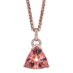 14 Karat Gold 64 Carat Trillion-Cut Morganite Diamond Solitaire Pendant Jewelry The Trilliant-Cut Morganite Pendant Exudes the Subtle Beauty of Peachy Roses. This Enchanting Trilliant-Cut Morganite Pendant is Crafted in 14k Rose Gold and has 0.80 Round Brilliant Diamonds. Gold Purity: 14 Karat Gold Type: Rose Gold Stone Name: Morganite Diamond Weight: NA Size: NA Item Style: Solitaire Pendant Keywords: Pendant, Drop Pendant, Diamond Pendant, Solitaire Pendant, Gold Morganite Pendant, Gold Diamon Small Diamond Necklace, Single Diamond Necklace, Teapot Necklace, Morganite Necklace, Diamond Necklace Simple, Morganite Jewelry, Floating Diamond Necklace, Black Diamond Necklace, Morganite Pendant