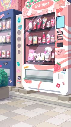 a vending machine with lots of different items on it