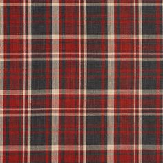 a red and black plaid fabric