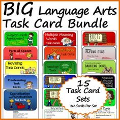 the big language arts task card bundle