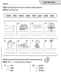 worksheet with pictures and words to help students learn how to read the word