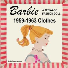 a woman's hair is shown in this advertisement for barbie fashion doll 1950 - 1953 clothes