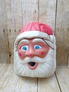 "Vintage Santa Clause Plastic Holiday Face Mask 12.5\" x 10.5\" Very clean mask. Some cracks in plastic along the edges I have tried to picture them." Plastic Costume, Pet Dragon, Light Pole, York Pa, Poinsettia Flower, Santa Clause, Floral Spray, Vintage Santa, Red Dragon