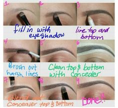 Eyebrow tutorial Perfect Eyebrows Tutorial, Permanente Make-up, Make Up Tutorials, Perfect Eyebrows, Eyebrow Tutorial, Perfect Brows, Love Makeup, All Things Beauty, Mary Kay