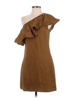 A New Day Casual Dress Size: Small Brown Dresses - used. 100% COTTON, Ruffles, Short, Short Sleeve | A New Day Casual Dress: Brown Dresses - Used - Size Small Affordable Brown Cotton Dress, Brown Casual Dress, Brown Dresses, Brown Dress, A New Day, Casual Dresses For Women, New Day, Ruffles, Casual Dress