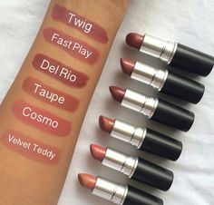 Nudes #MacLipstick Mac Lipstick Shades, Make Up Designs, Velvet Teddy, Makeup Obsession