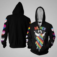 Jesus Faith Rainbow Color 3D Zip Hoodie Shirt For LGBT Gay available in T-shirt, hoodie, tank top, longsleeve, multi color and size S M L XL XXL 3XL 4XL 5XL. Shipping from the US. Easy 30 day return policy - Shop now! 6.1-ounce, 100% cotton .Double-needle neck, sleeves and hem; Roomy Unisex Fit. Ash is 99% cotton, 1% poly; Sport Grey is 90% cotton, 10% poly; Dark Heather is 50% cotton, 50% polyester .Decoration type: Digital Print. Made by Gildan