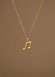 Gold music note necklace  music note  eighth note necklace Personalized Gold Music-themed Jewelry, Necklace Music, Music Note Necklace, Eighth Note, Music Nerd, Music Note, Tiaras And Crowns, Pretty Jewellery, Gold Filled Chain