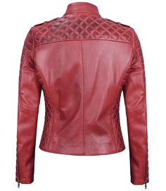 Women's Motorcycle Red Leather Jacket
Elevate your style with our Women’s Red Motorcycle Leather Jacket, a fusion of edgy and chic design. Crafted from 100% real lambskin leather, this jacket combines rugged durability with sleek elegance. The vibrant red color adds a touch of daring to your outfit, while the thoughtfully placed zippers and pockets offer both utility and style. Whether you're cruising on a bike or strolling through the city, this jacket is your ultimate fashion companion. Red Fitted Biker Leather Jacket, Red Fitted Leather Jacket For Winter, Fitted Red Leather Jacket For Winter, Designer Red Fitted Leather Jacket, Designer Fitted Red Leather Jacket, Red Fitted Leather Biker Jacket, Luxury Fitted Red Leather Jacket, Designer Red Leather Jacket, Chic Red Fitted Biker Jacket