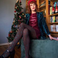 Opening Presents, Swimwear Australia, Glitter Design, Modern Witch, Under The Mistletoe, Black Tights