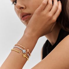 LOUIS VUITTON® - Idylle Blossom Twist Bracelet, Yellow Gold - Gold Designer Jubilee Cuff Bracelet, Bracelet White Gold, Twist Bracelet, Twisted Bracelet, Rings And Bracelets, Louis Vuitton Jewelry, Jewelry Care Instructions, Louis Vuitton Official, Shop Jewelry