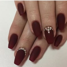 Oxblood Nails, Nails Maroon, Maroon Nail Art, Maroon Nail Designs, Nails Burgundy, Nails For Wedding, Bridal Nails Designs, Bridal Nail, Manicured Nails