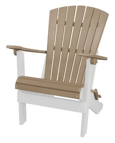 a white and brown adiron chair on a white background with clipping for text