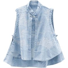 Denim Cape Jacket, Jeans Tops For Women, Vest Fashion Women, Jean Pattern, Outer Casual, Vest Jeans, Denim Waistcoat, Vests For Women, Poncho Jacket