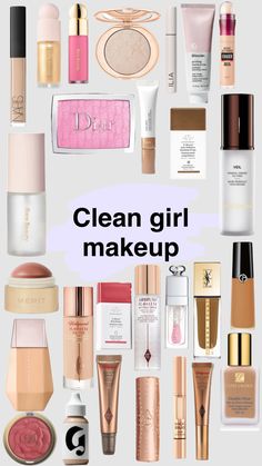 Clean Girl Makeup Products, Makeup Preppy, Makeup Routines, Clean Girl Makeup, Brown Girls Makeup