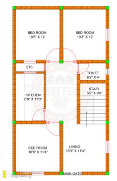 the floor plan for a house in india