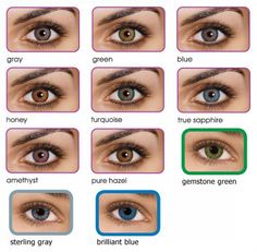 Freshlook color chart. Contact Lenses For Dark Skin, Eye Color Chart, Itchy Face, Colored Eye Contacts, Violet Brown, Different Colored Eyes, Coloured Contact Lenses, Eye Painting, Eye Photography