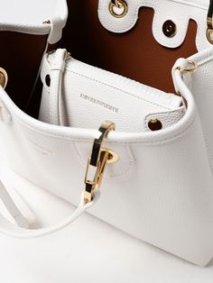 Handbag EMPORIO ARMANI Woman color White Emporio Armani Women, White Handbag, Woman Colour, Shoulder Bag Women, Emporio Armani, Top Handle, Bags Women, Women Handbags, Shoulder Strap