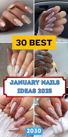 the top 30 best january nails ideas for your next manicure or pedicia