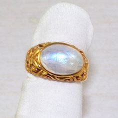 June Birthstone Ring, Natural Rainbow Moonstone Ring, Brass Ring, Gold Plated Ring, Handmade Ring, Moonstone Jewelry, Birthday Gift, CD71814 Gemstone - Rainbow Moonstone Weight - 5.1gm Stone Size- 13x10mm Oval Approx Metal - Brass With Gold Plated Celestial Oval Cabochon Moonstone Ring, Spiritual Moonstone Cabochon Ring, Hallmarked Yellow Gold Moonstone Ring, Moon Shaped Celestial Moonstone Ring For Anniversary, Gold Mystical Moonstone Ring, Celestial Moonstone Ring For Anniversary, Gold Moonstone Ring With Natural Stones For Anniversary, Round Moonstone Ring For Anniversary, Moonstone Anniversary Ring