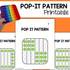 pop it pattern printables for kids to practice counting and matching numbers with their own hands