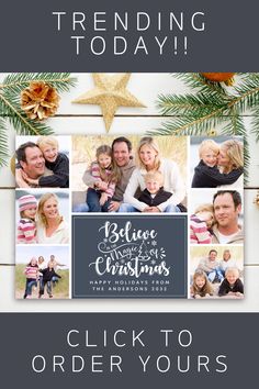 a christmas card with photos on it