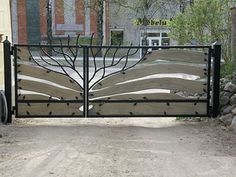 a gate that has been designed to look like waves