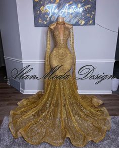 Sparkly Gold Mermaid Prom Dress with Cape Cloak Crystal Beaded Sequins Glitter Mesh Red Carpet Party Prom Dress With Cape, Gold Mermaid Prom Dress, Red Carpet Party, Cape Cloak, Dress With Cape, Gold Mermaid, Mermaid Prom Dress, Cape Dress, Mermaid Prom Dresses