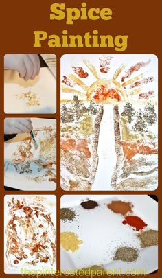 the process for making spice painting is shown