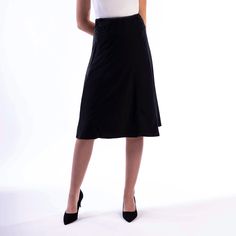 The Sandra Skirt is a must have! With 4 cleverly designed pockets, you'll have plenty of room for your necessities while looking great! This A-line skirt falls just below the knee and gives you the freedom to travel hands free, knowing all of your essentials are within reach. Below The Knee Skirt, Knee Skirt, Knee Skirts, Fall Skirts, The Freedom, A Line Skirt, Autumn Summer, Hands Free, A Line Skirts