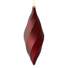 a red ornament hanging from a string