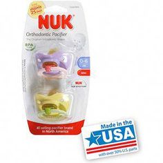 nuk orthodmic pacifier in the packaging