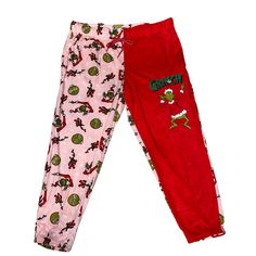 Super Soft And Comfy! Cute Jogger Pants With Pockets Waist 40 Inches In Seam 26 Inches Xxl Xl 38 Inches Waist Red Relaxed Fit Bottoms For Pajama Party, Grinchmas Tree, Grinch Pajamas, Womens Pj Sets, Adult Onesie Pajamas, Black And White One Piece, Onesie Costumes, Green One Piece, Green Flannel