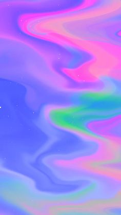 an abstract painting with multicolored clouds and stars