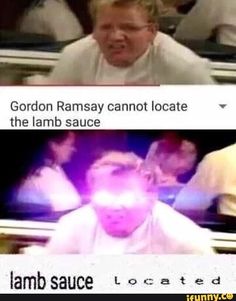 two pictures with the same caption in different languages, one has an image of gordon ramsay