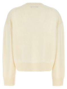 Wool crewneck sweater with long cuffed sleevesGender: WomenMaterial: 100% VIRGIN WOOLColor: WHITEMade in: ITProduct ID: MAD214F093D4620142*Import tax/duty will be calculated at checkout (If applicable) Crew Neck Cardigan In Winter White For Fall, Winter White Crew Neck Cardigan For Fall, Winter Crew Neck Cardigan With Ribbed Cuffs, Cream Crew Sweater With Ribbed Cuffs, Cream Long Sleeve Sweater With Ribbed Neckline, Cream V-neck Sweater For Winter Workwear, White Sweater With Ribbed Neckline For Work, White Fine Knit V-neck Sweater For Winter, Cream V-neck Winter Sweater For Work