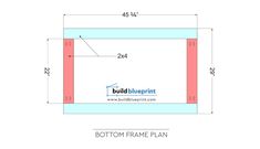 the bottom frame plan is shown with measurements for each section and two sections to be built