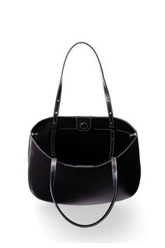 Matt black calfskin large saddle bag White contrast threading details. Fold-over flap with magnetic closure. Embossed logo. Adjustable leather straps suitable for both side-shoulder carrying and crossbody carrying. -------------- Bag size: approx. 16”W x 18”H x 3.5”D (35.5cm x 39.5cm x 8cm). Adjustable leather straps drop: approx. 8.5" to 18" (22cm to 46cm). -------------- Free shipping within the US. $15 for all shipping outside of the US. Return & Exchange acceptable within 5 business days fro Modern Black Saddle Bag With Adjustable Strap, Leather Shoulder Bag With Gunmetal Hardware For Business, Chic Black Saddle Bag For Business, Modern Black Leather Saddle Bag, Modern Black Saddle Bag For Daily Use, Luxury Black Saddle Bag For Everyday, Classic Calf Leather Saddle Bag For Everyday, Modern Black Saddle Tote Bag, Modern Black Saddle Bag Tote