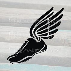 an image of a shoe with wings on it