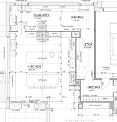 the floor plan for a kitchen and living room in an apartment with blueprints