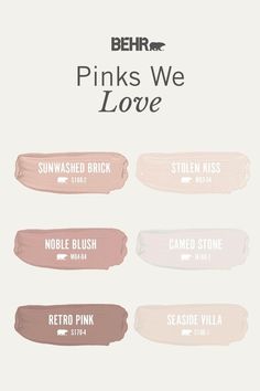 pinks we love by behrr cosmetics is featured in this ad for the brand