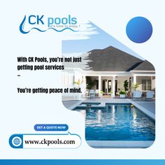 an advertisement for a pool service company