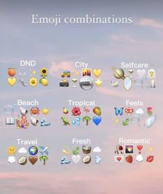 the emoj combinations on this phone screen are very colorful and fun to look at