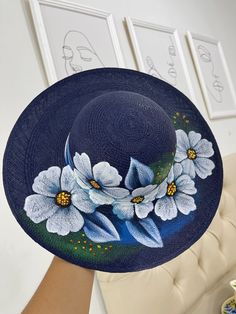 This Sun Hats item is sold by lailaecua. Ships from Parlin, NJ. Listed on Apr 9, 2024 Custom Made Hats, Gardening Hat, Painted Items, Denim And Diamonds, Beaded Hat, Hat Custom