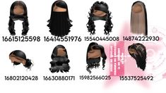 Roblox Realistic Face Codes, Baddie Hair Codes, Hair Roblox Codes, Roblox Codes Hair, Roblox Codes For Hair, Roblox Hairs