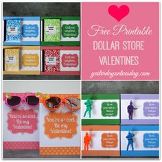 free printable dollar store valentine's day cards