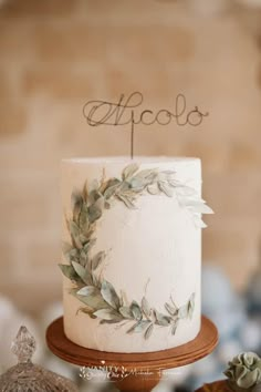 a close up of a cake on a table